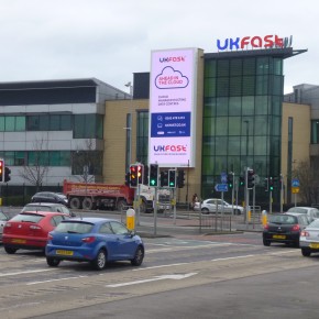 A new LED screen lights up the streets of Manchester