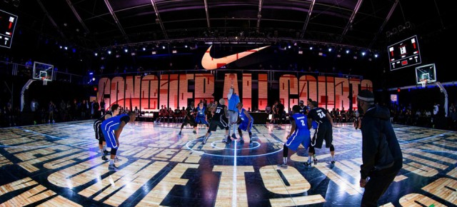 Entire LED floor built in NYC for Nike latest basketball project